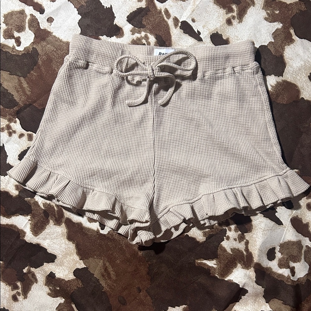 Princess Polly Ruffle Bottom Waffle Shorts 6